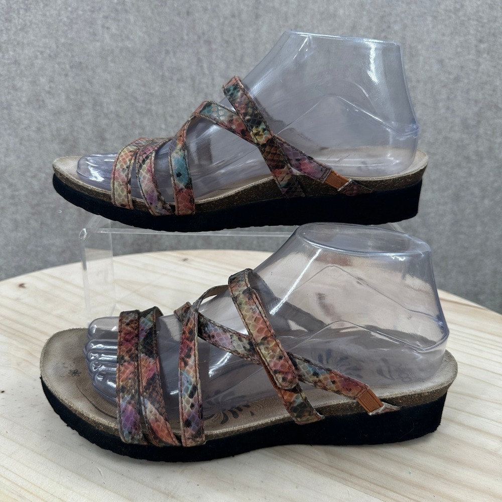 ABEO B.I.O. System Strappy Sandals Womens 8 Multi Color Snakeskin Orthopedic